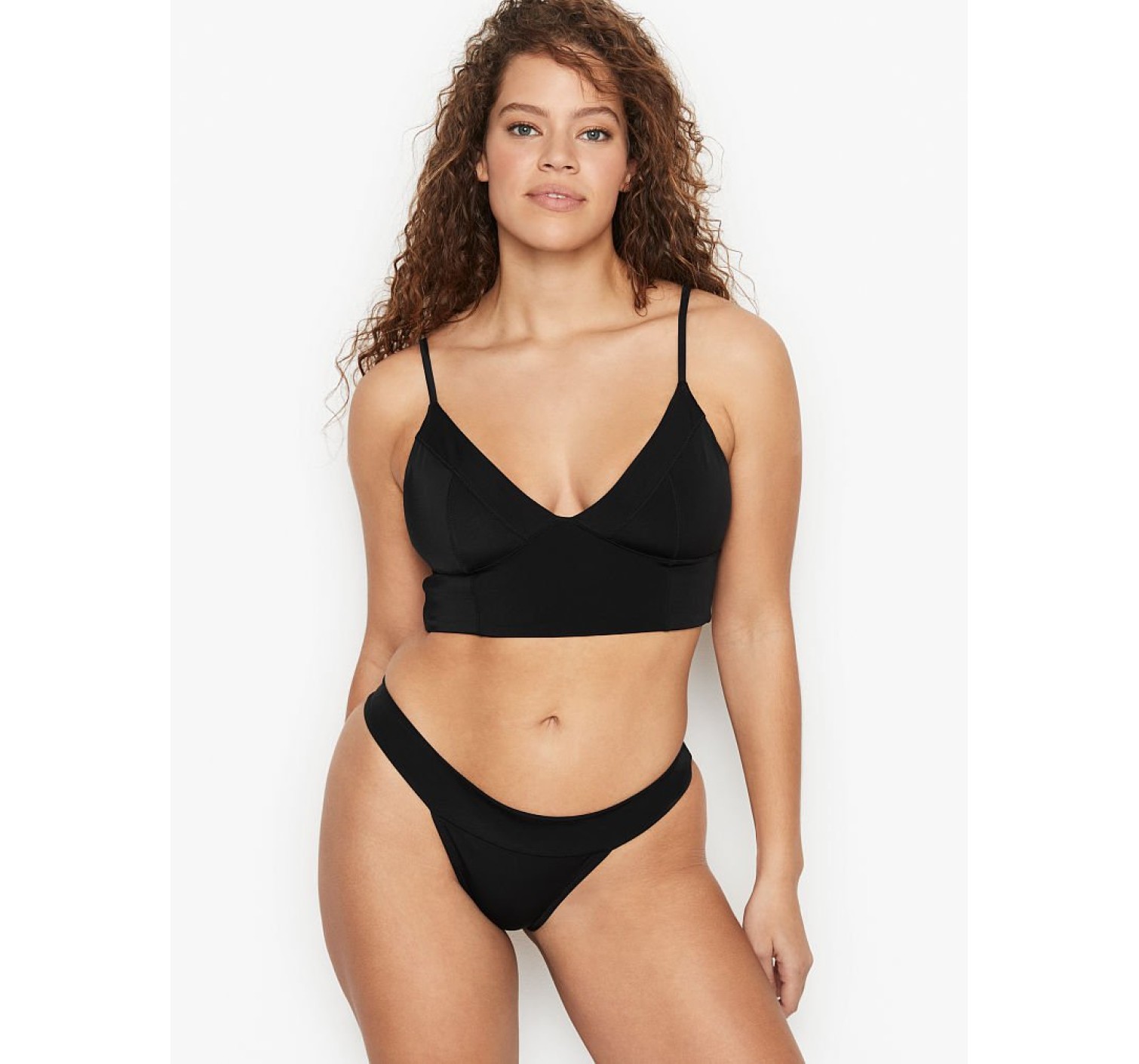 Купальник бандо з пушап Вікторія Сікрет Twist-front Bandeau Black