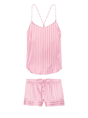 Пижама Victoria’s Secret Short Cami PJ Set Pink Stripes