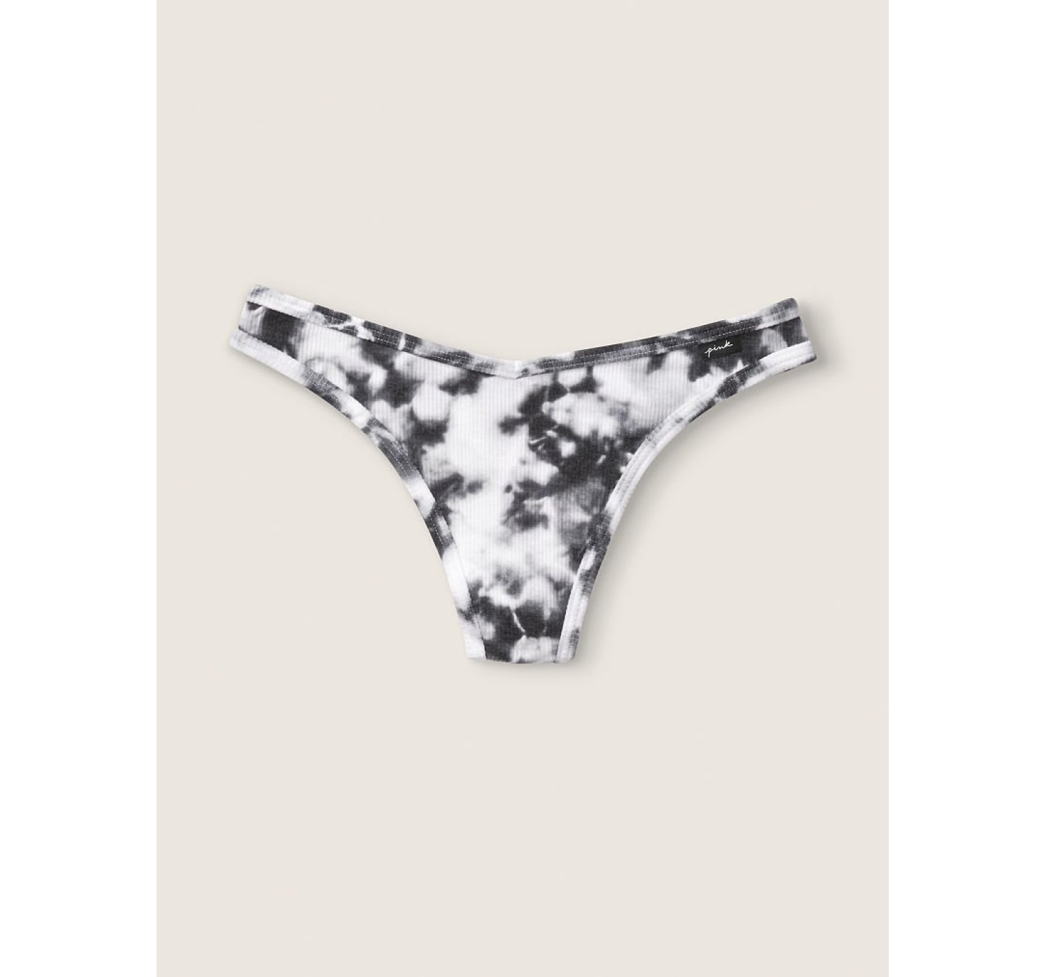 Трусики стрінги Вікторія Сікрет ПІНК Cotton Thong Panty Optic white