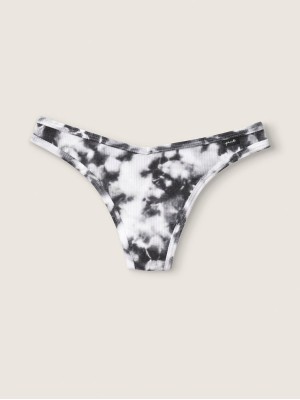 Трусики стрінги Вікторія Сікрет ПІНК Cotton Thong Panty Optic white