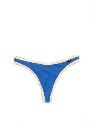 Трусики стрінги Вікторія Сікрет ПІНК Cotton Thong Panty Blue
