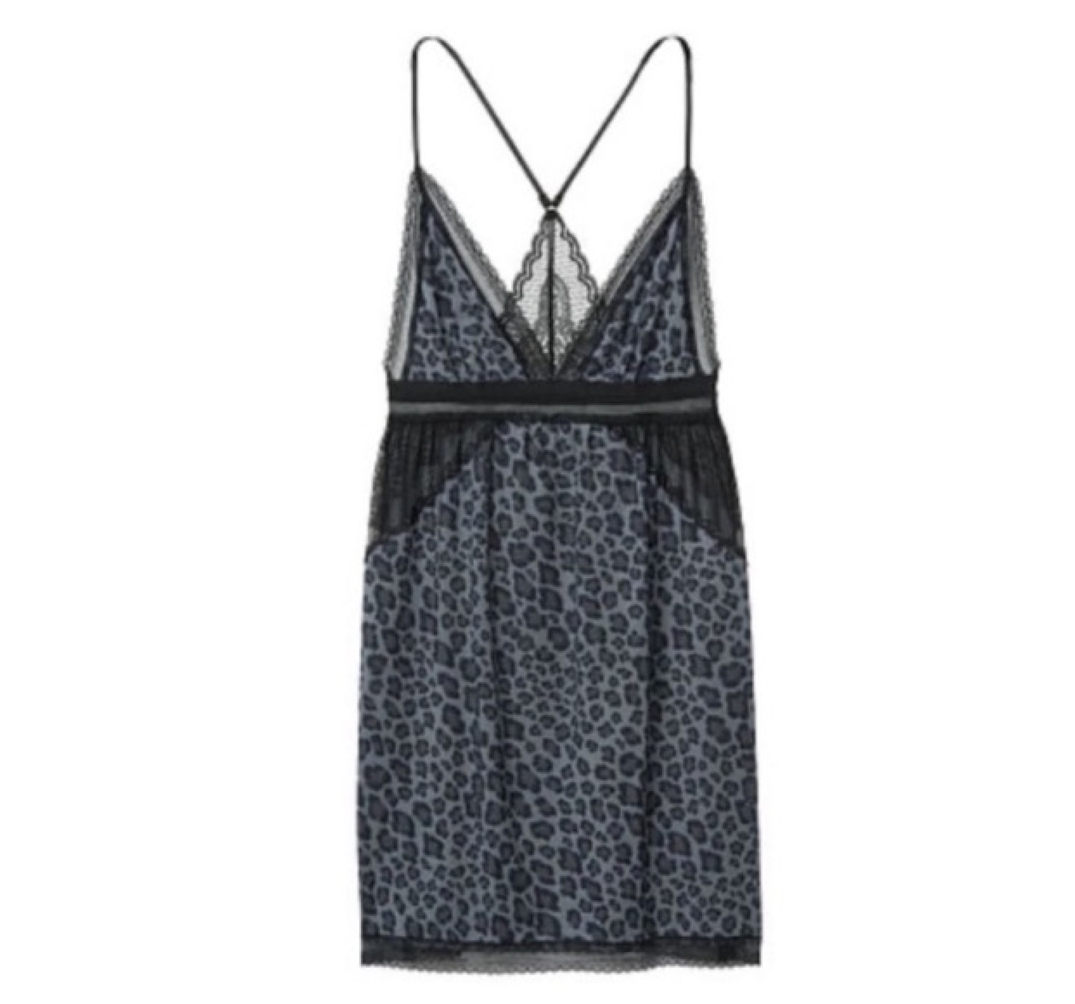 Пеньюар Victoria's Secret Blue Leopard Lace Modal Slip