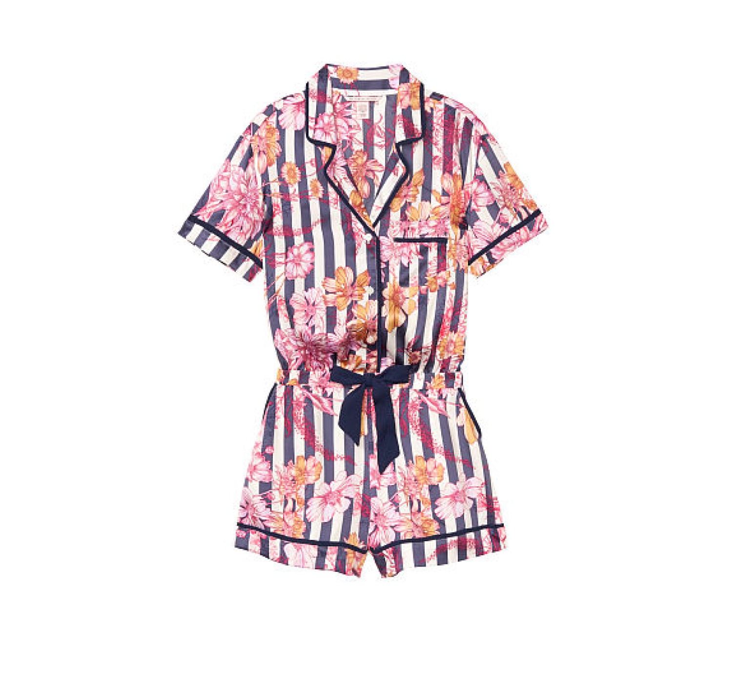 Піжама ромпер Victorias Secret Blue Stripes Flower print