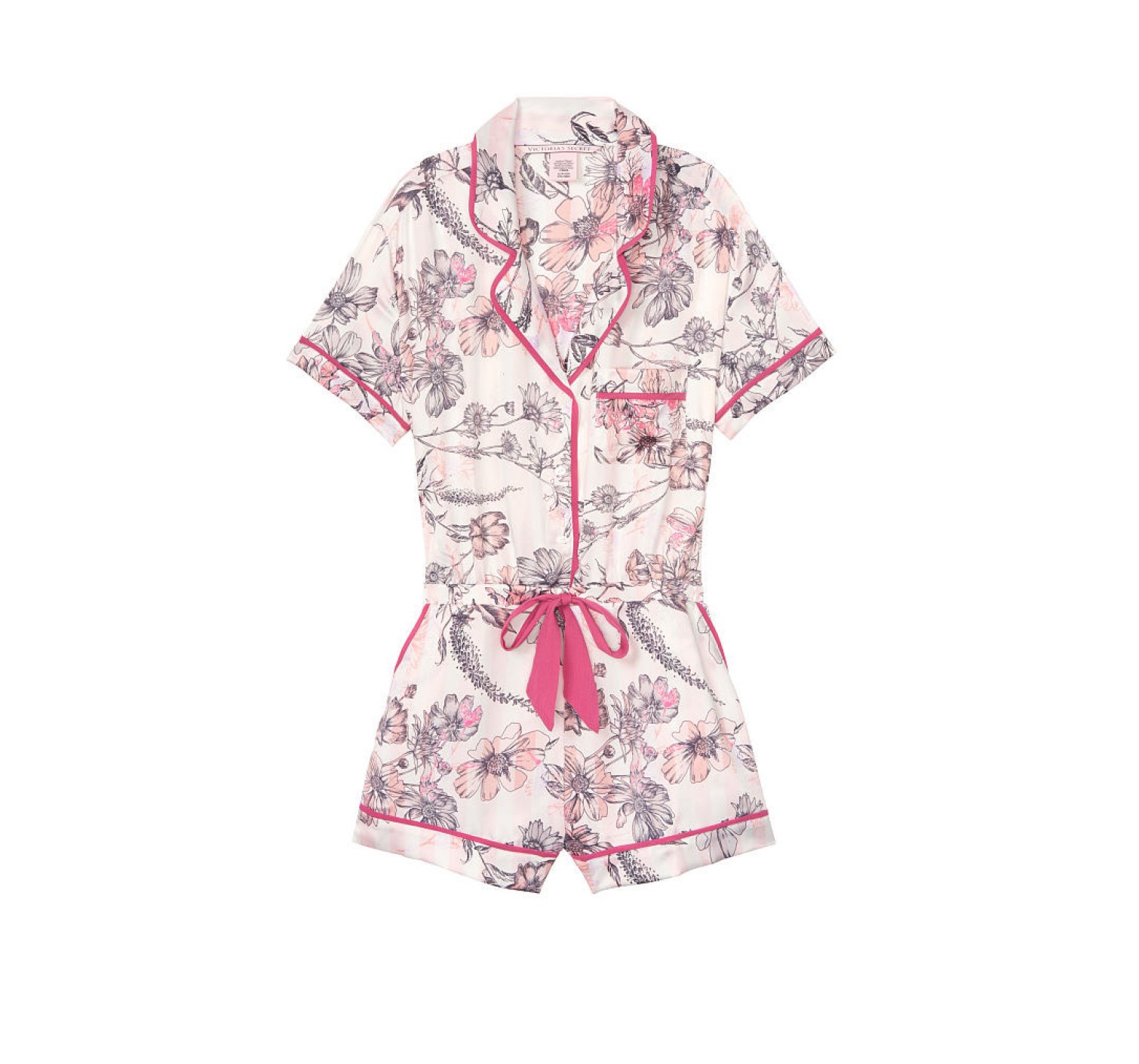 Піжама ромпер Victorias Secret Pink Stripes Flower print