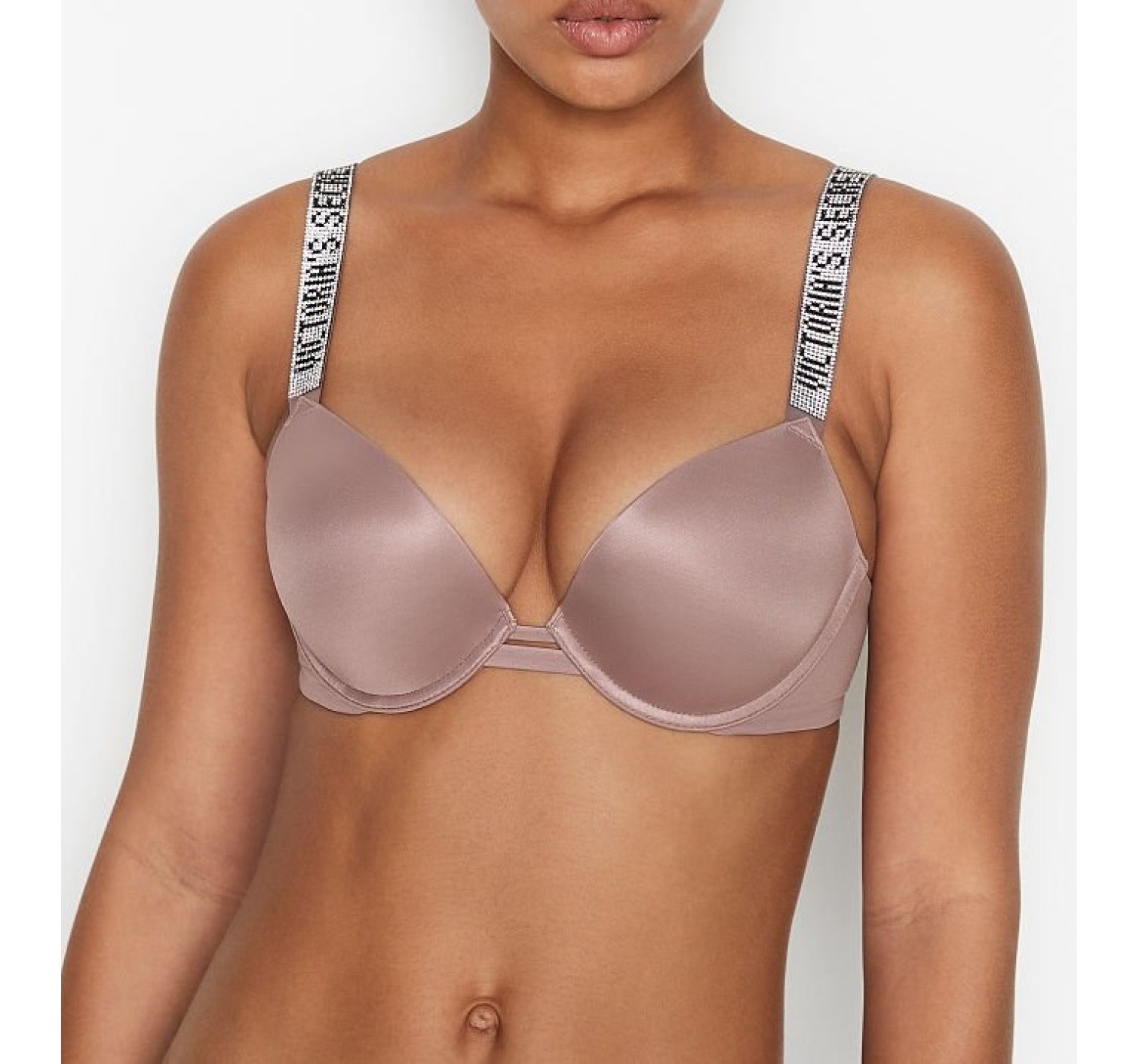 Комплект белья VS Very Sexy Push-up Bra Shine Strap Mauve Smoke