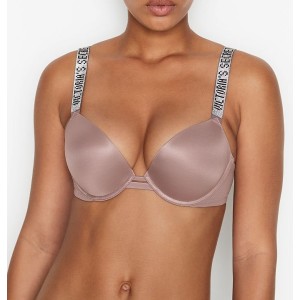 Комплект белья VS Very Sexy Push-up Bra Shine Strap Mauve Smoke