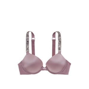Комплект белья VS Very Sexy Push-up Bra Shine Strap Mauve Smoke
