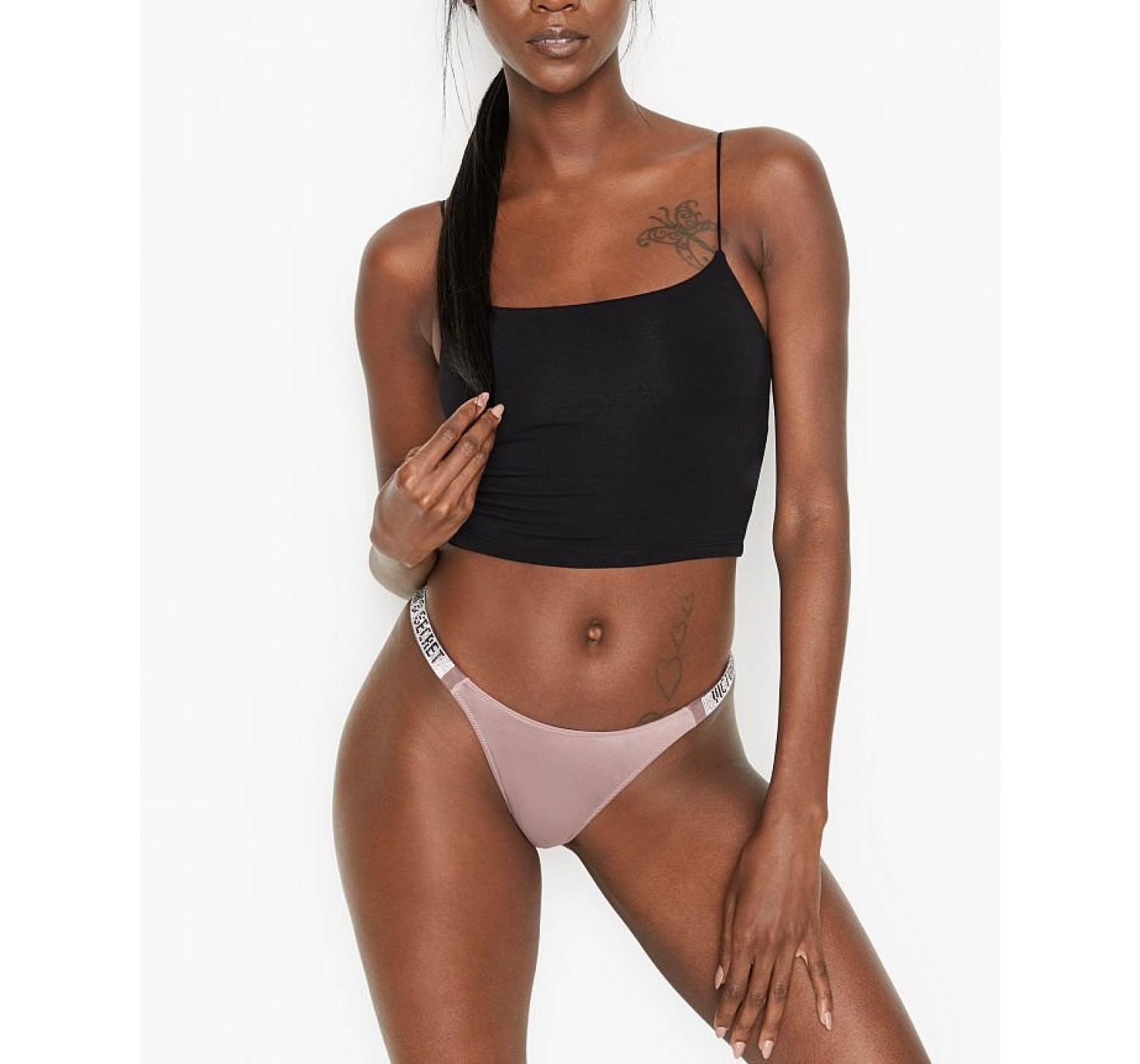 Комплект белья VS Very Sexy Push-up Bra Shine Strap Mauve Smoke