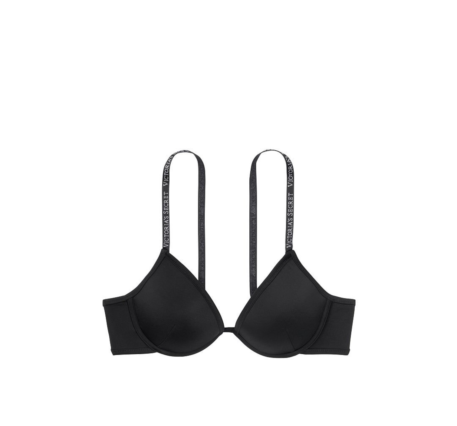 Купальник VS Logo Classic Strap Push-up Black top &amp; Brazilian bottom