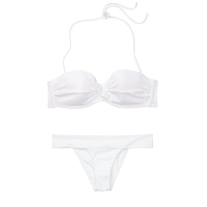 Купальник бандо з пушап Вікторія Сікрет Twist-front Bandeau White