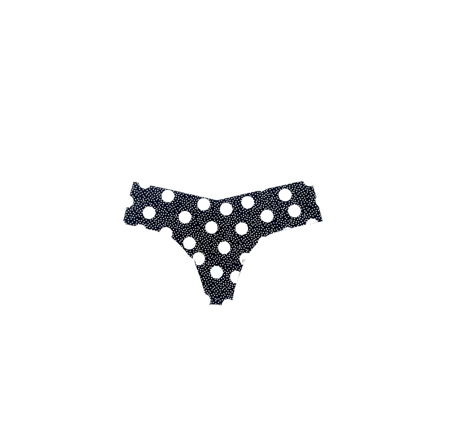 Трусики бесшовные VS No show Thong panty Black dot on dot