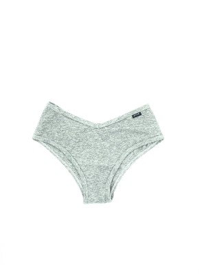 Трусики чикcтер VS PINK Ribbed Cotton Cheekster Panty Grey