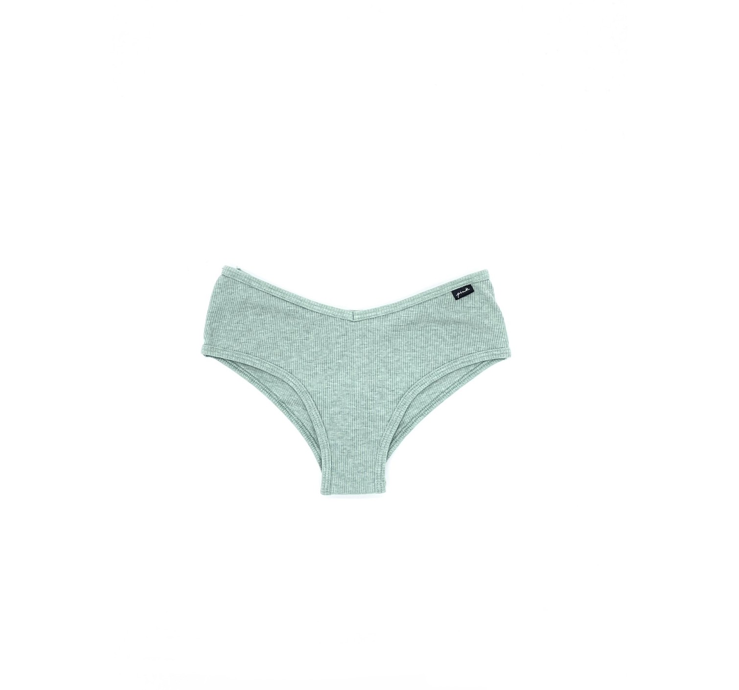 Трусики чіктер VS PINK Ribbed Cotton Cheekster Panty green