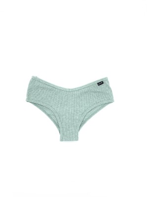 Трусики чіктер VS PINK Ribbed Cotton Cheekster Panty green