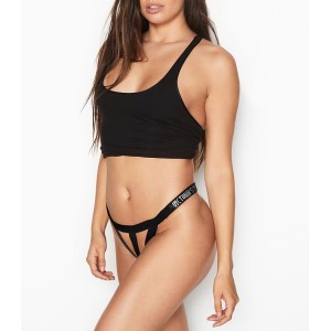 Трусики Victoria's Secret Very Sexy Strappy black panty