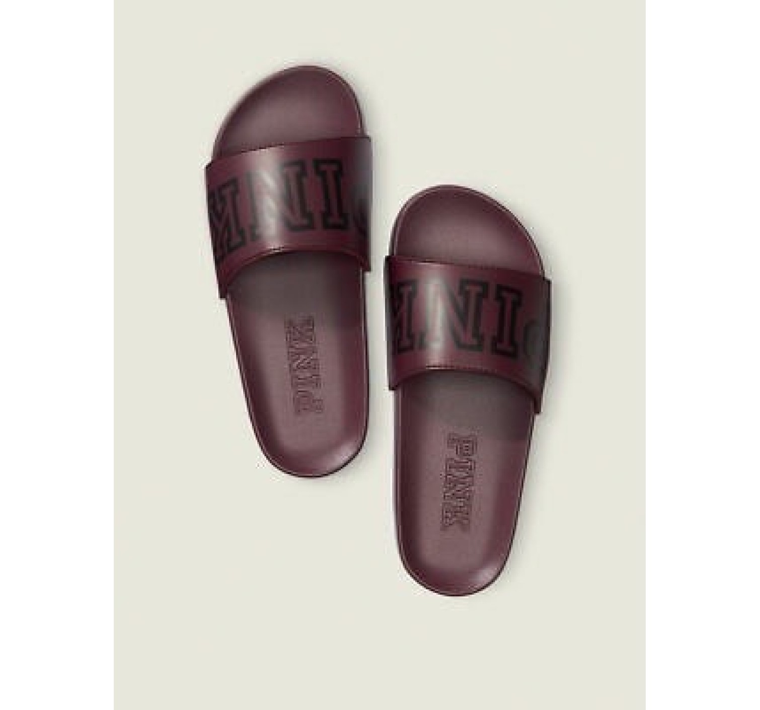 Шльопанці PINK Victoria's Secret бордові