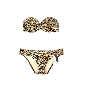 Купальник бандо с пушап Виктория Сикрет leopard