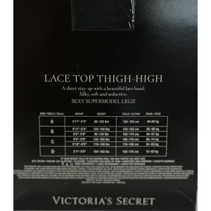 Панчохи Victoria's Secret Lace Top Thight-high White- size B