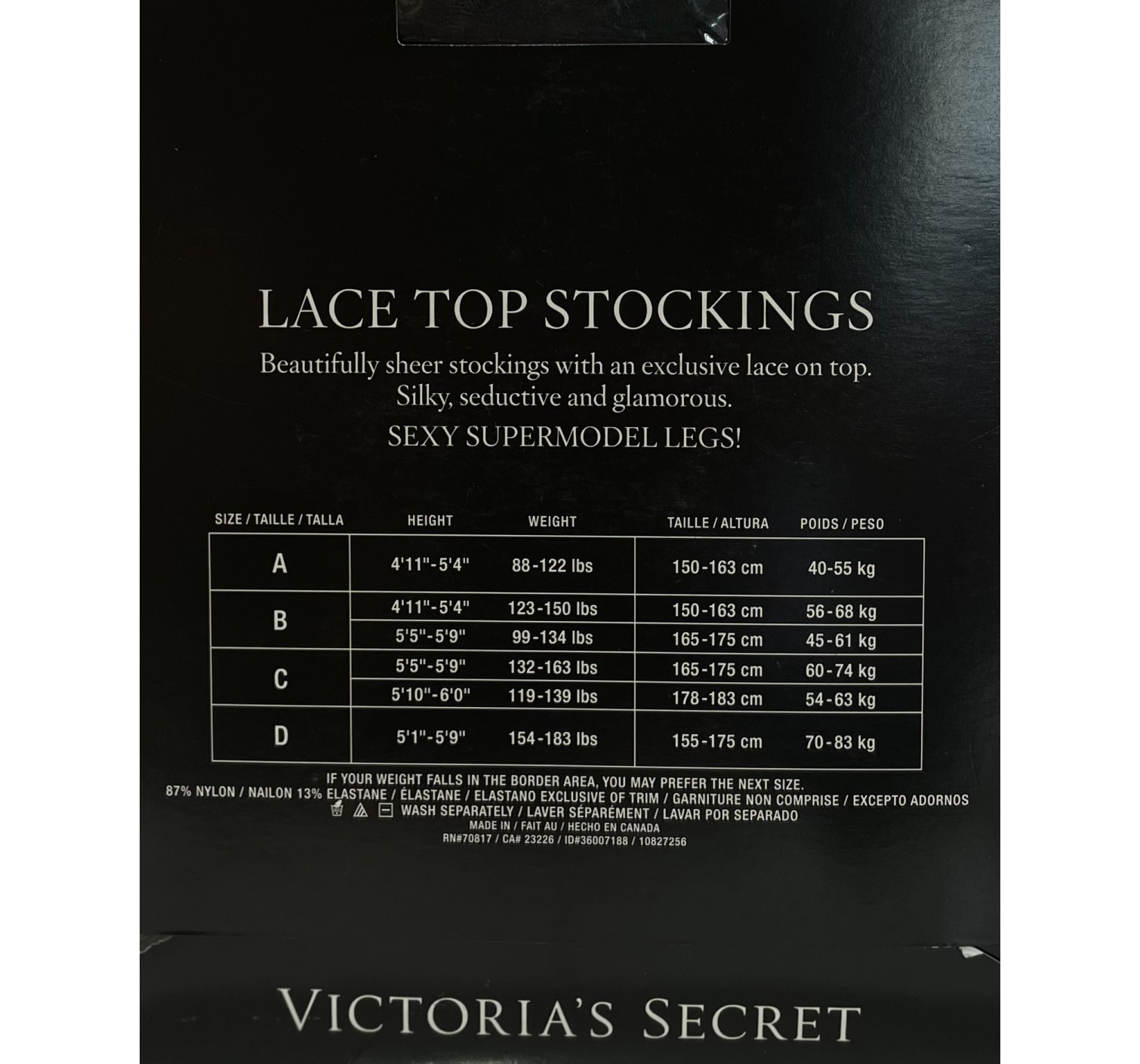 Панчохи Victoria's Secret Lace Top Stockings
