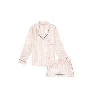Сатинова піжама VS Satin Short Pj Set Signature Stripes