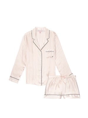 Сатинова піжама VS Satin Short Pj Set Signature Stripes