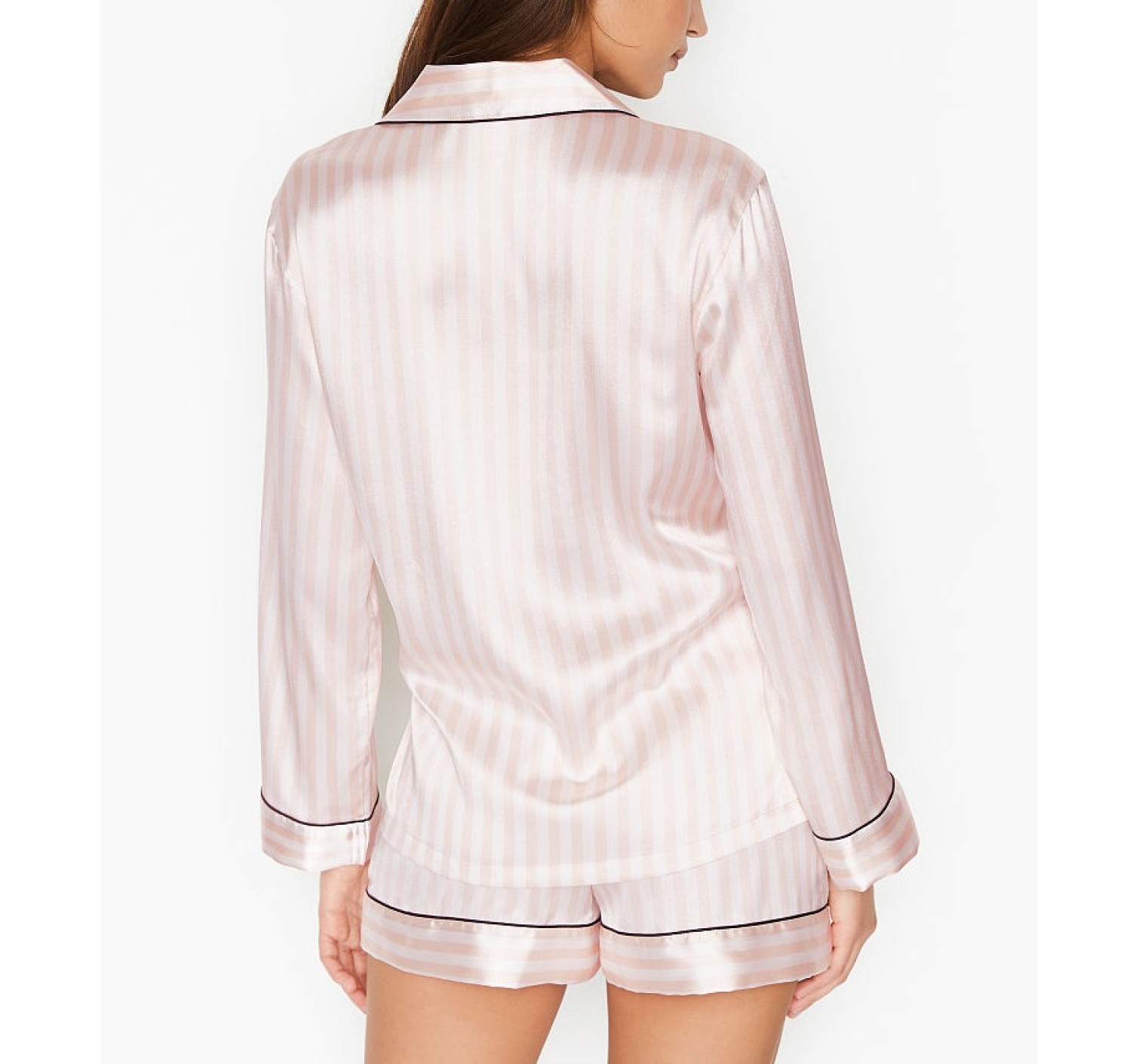 Сатинова піжама VS Satin Short Pj Set Signature Stripes