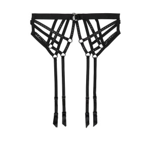 Пояс Victoria’s Secret Black Embellished Naked Garter belt