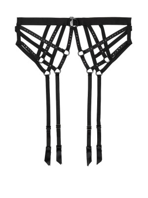 Пояс Victoria's Secret Black Embellished Naked Garter belt