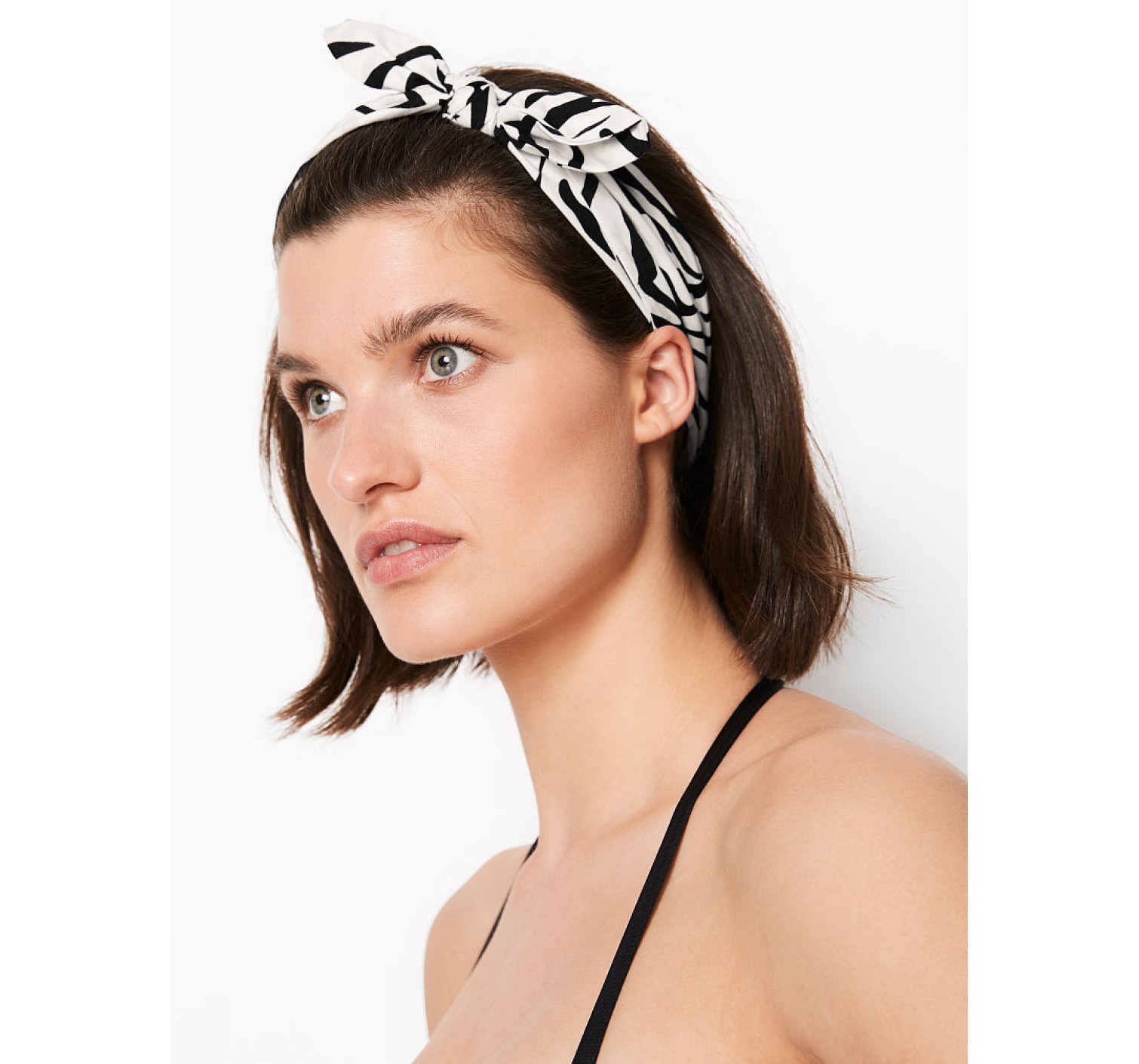 Повязка для волос VS Black Satin Knotted Headband