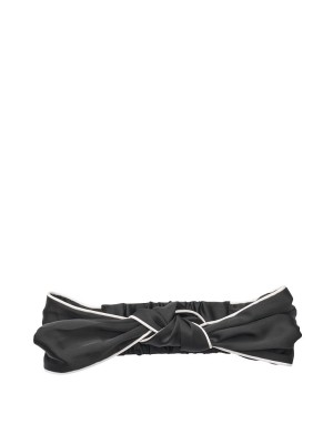 Пов'язка для волосся VS Black Satin Knotted Headband