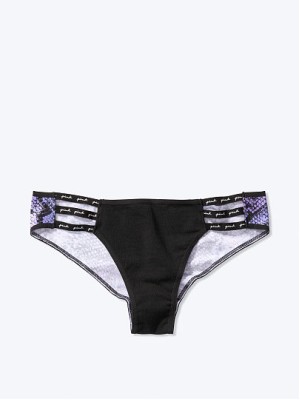 Трусики чіки Вікторія PINK Cotton Strappy mini logo Cheeky Panty