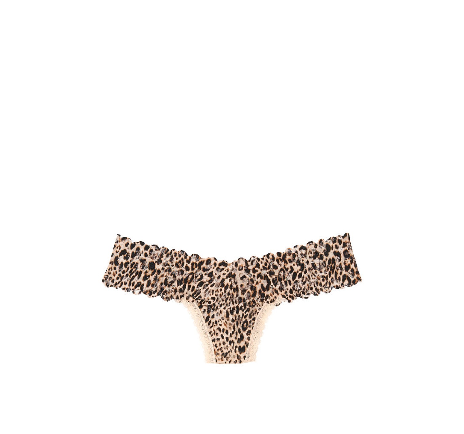 Трусики стрінги Victoria's Secret Cotton Lace-up Thong Panty Leopard