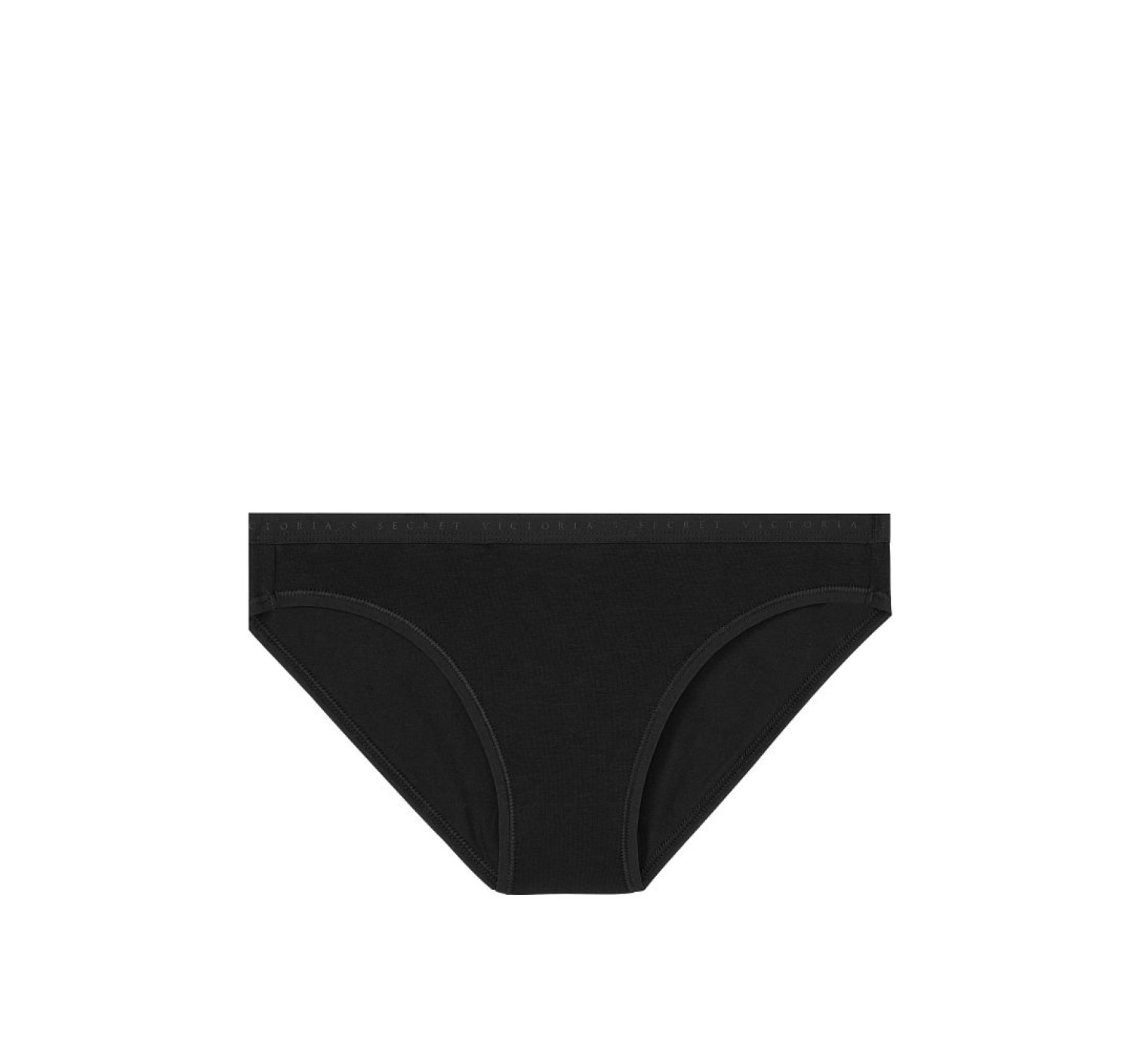 Трусики Victoria's Secret Black Cotton Bikini Panty