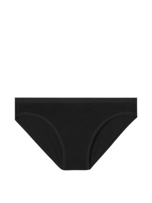 Трусики Victoria's Secret Black Cotton Bikini Panty