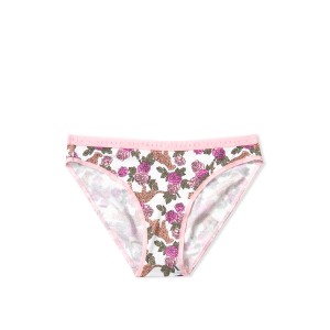 Трусики Victoria's Secret Cotton Bikini Panty White Rose &amp; Tiger