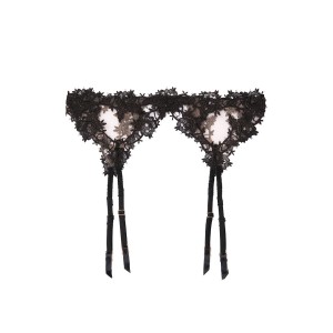 Мереживний пояс Victoria's Secret Black Lace Garter