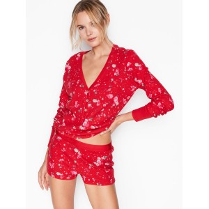 Піжама Victoria's Secret Thermal PJ Set Red print Flowers