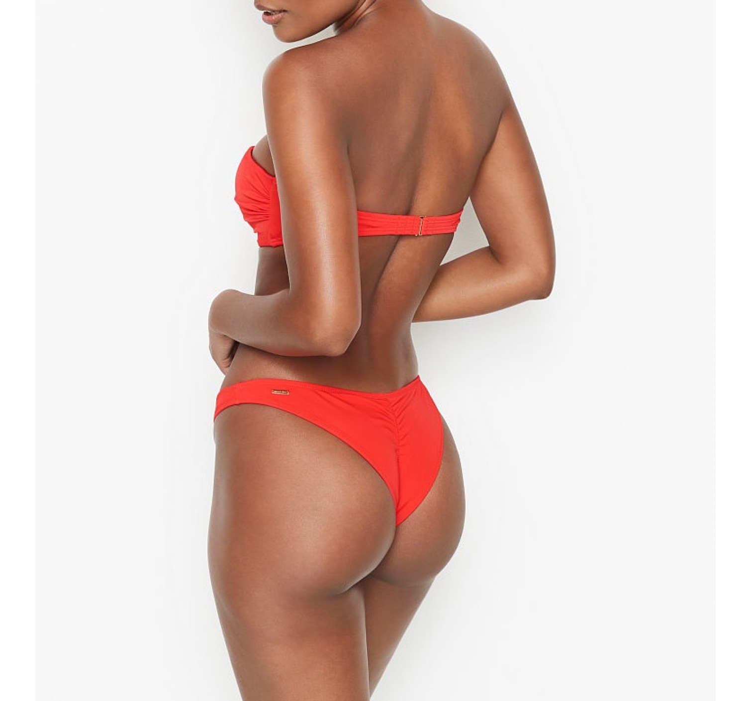Купальник бандо з пушап Вікторія Сікрет Bandeau Top Cheeky Red