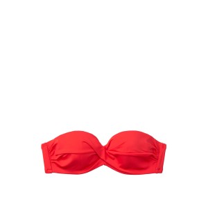 Купальник бандо з пушап Вікторія Сікрет Bandeau Top Cheeky Red