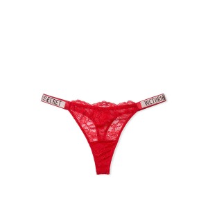 Комплект білизни Victoria's Secret Very Sexy Embellished Strap Bombshell Push-up Bra Lipstick in Lace