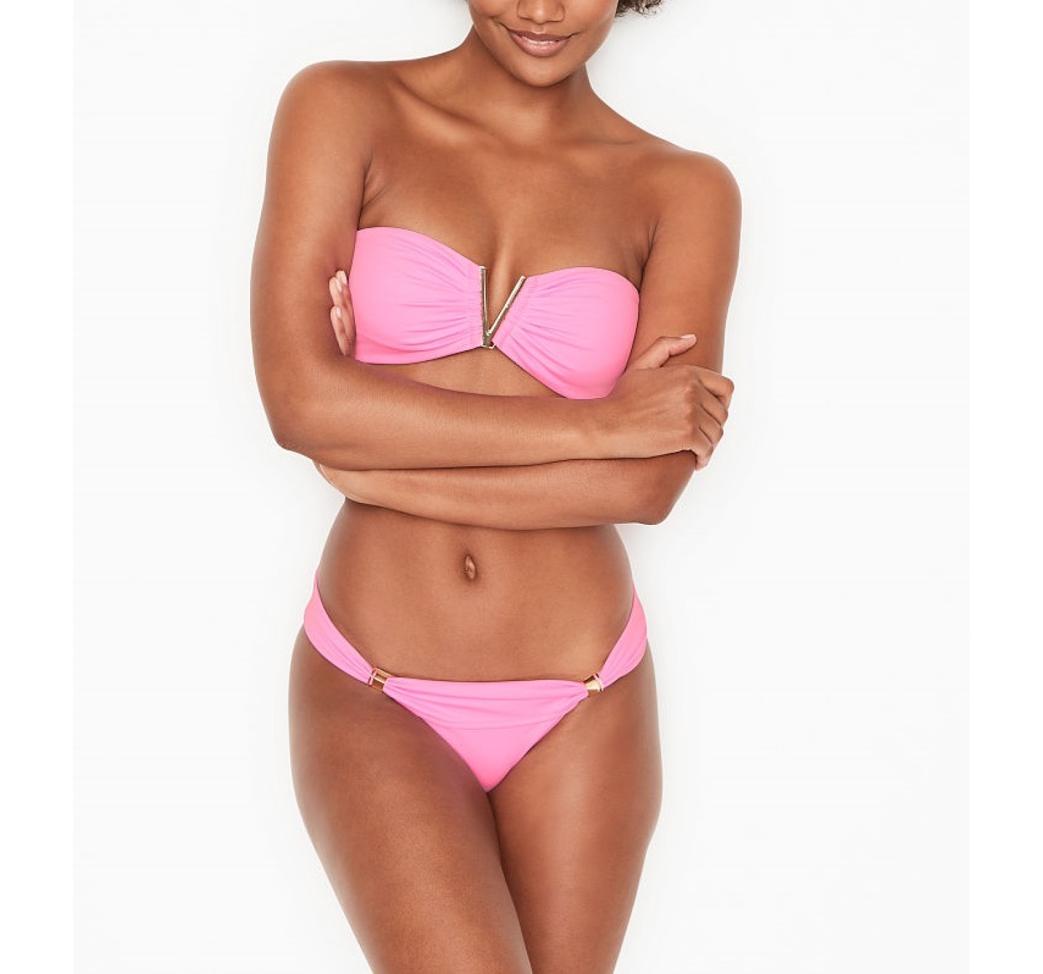 Купальник Виктория Сикрет V-hardware Bandeau Top