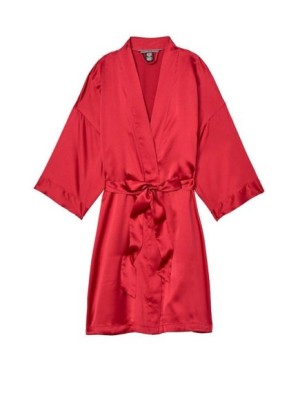 Халат Victoria’s Secret Satin Robe Kimono Lipstick