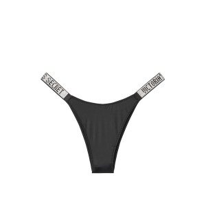 Трусики Victoria’s Secret Very Sexy Crystal Logo Shine Strap Brazilian Black panty