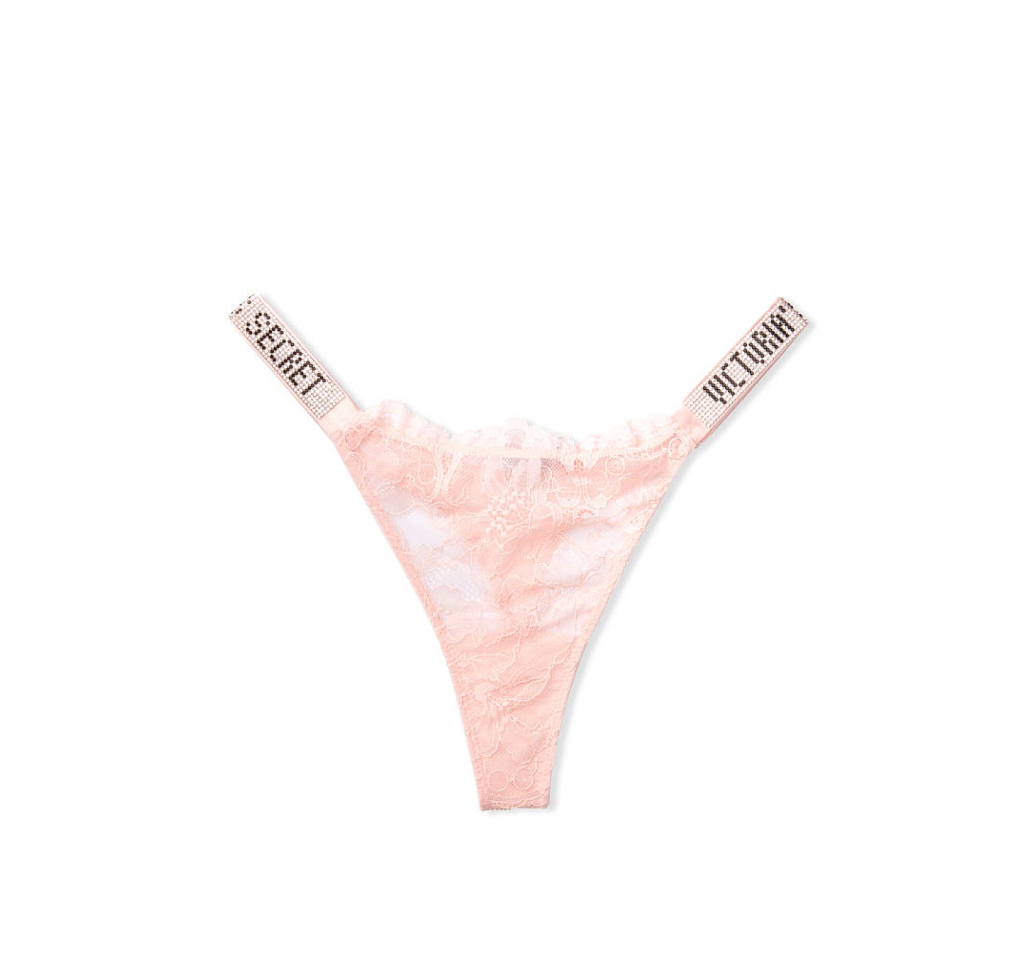 Трусики Victoria's Secret Very Sexy Lace with Shine Strap Thong panty Purest Pink