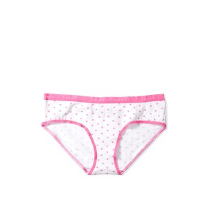 Трусики хлопковые Виктория Сикрет Bikini Panty logo VS Pink dot