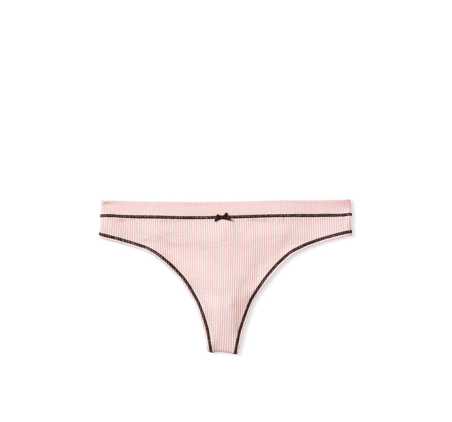 Трусики стрінги Вікторія Сікрет Retro Pink Ribbed Thong Panty