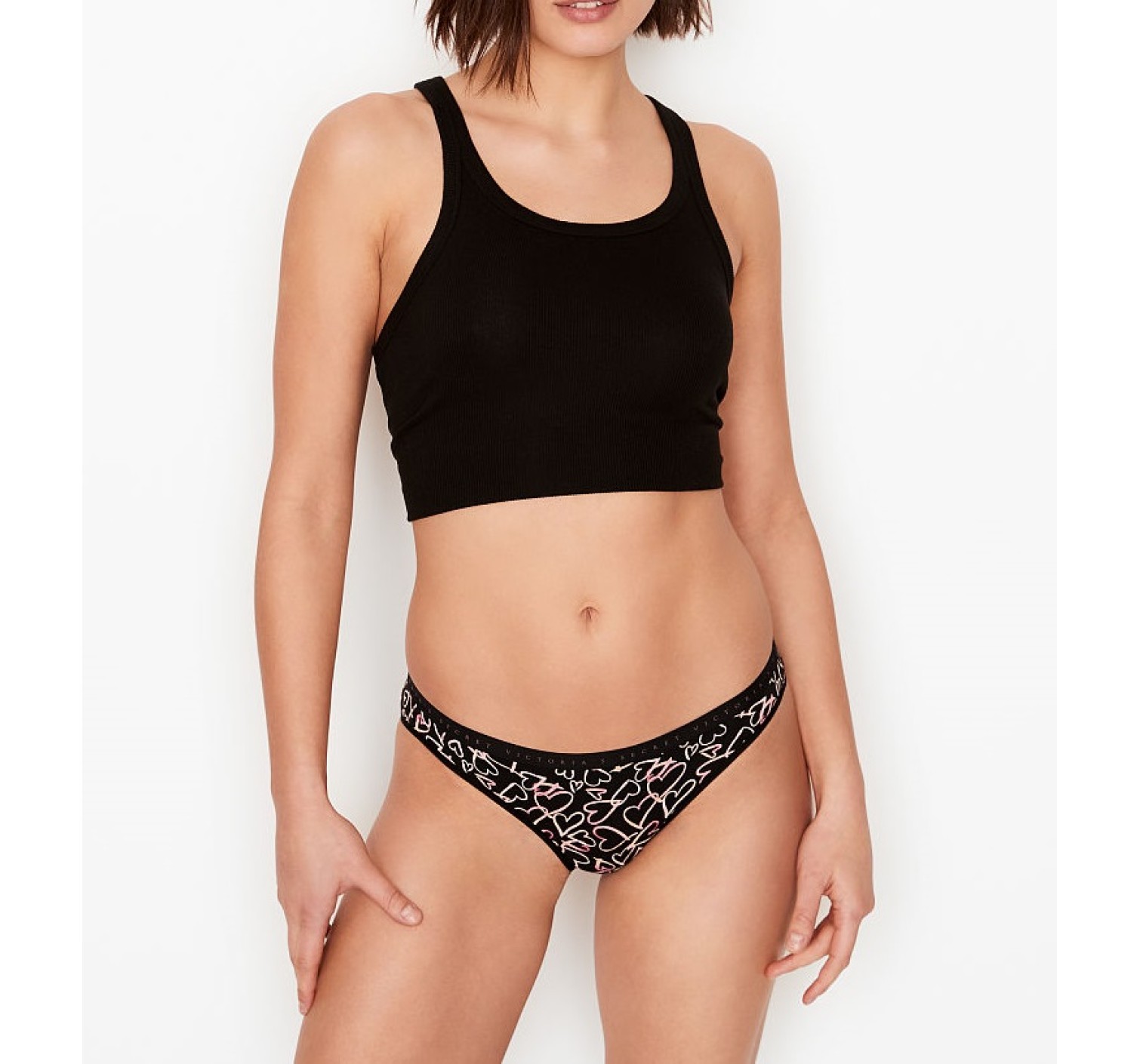 Трусики бикини Victoria’s Secret Cotton Bikini panty Heart print