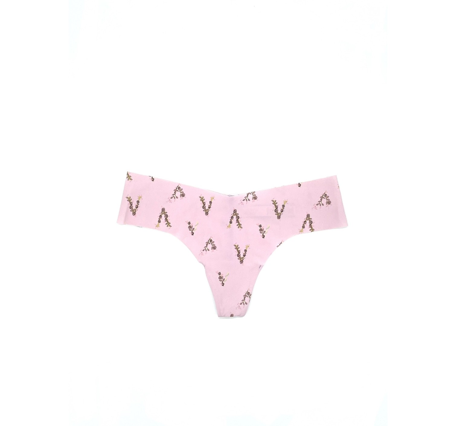 Трусики бесшовные Victoria’s Secret No Show Thong Panty V print