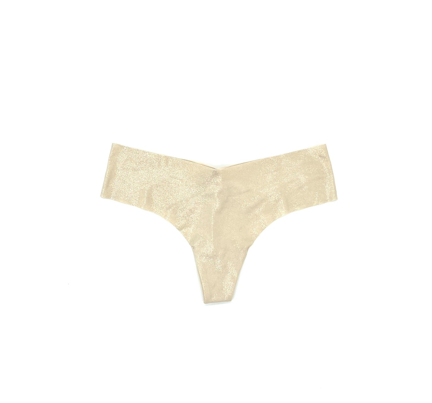 Трусики бесшовные Victoria’s Secret No Show Thong Panty Gold shine