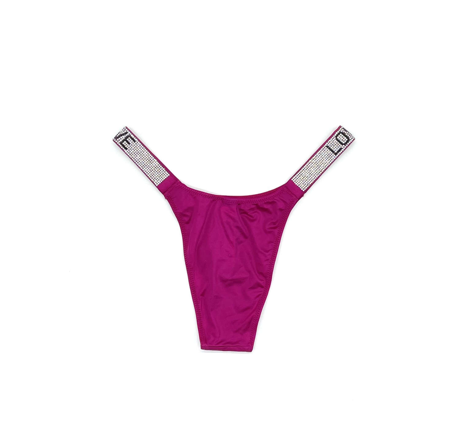 Трусики VS Very Sexy Shine Strap LOVE Brazilian Panty Fuchsia
